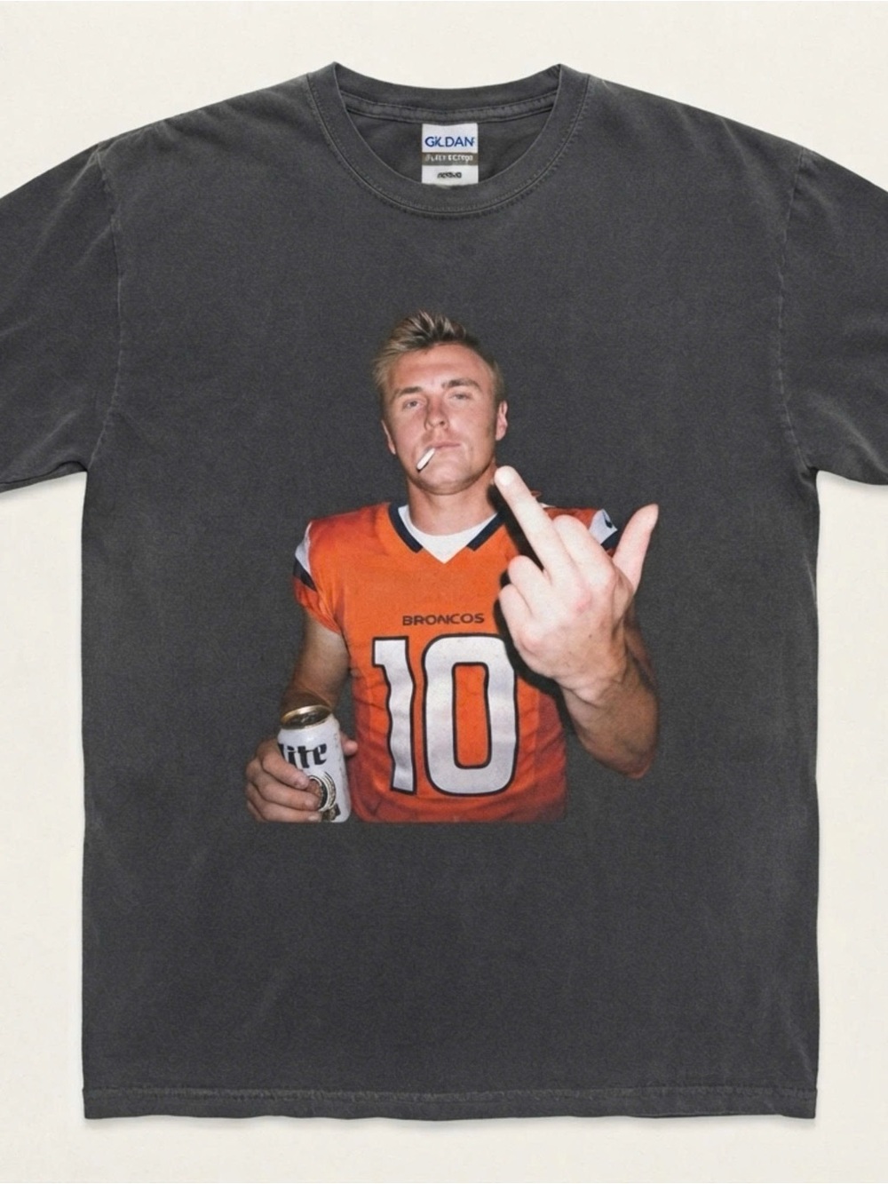 Gildan Charcoal Bo Nix Football Shirt, Vintage Game Day Tee